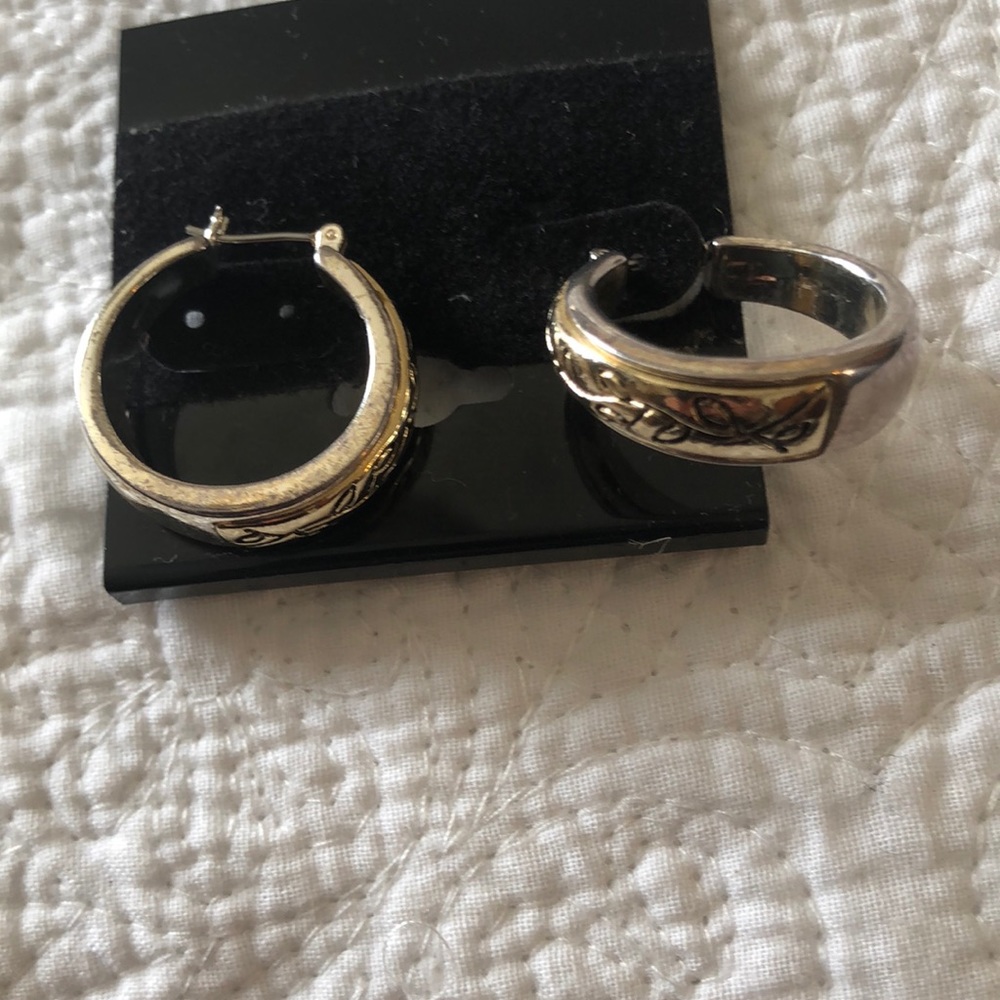 Hoop 2 tone approximately one inch